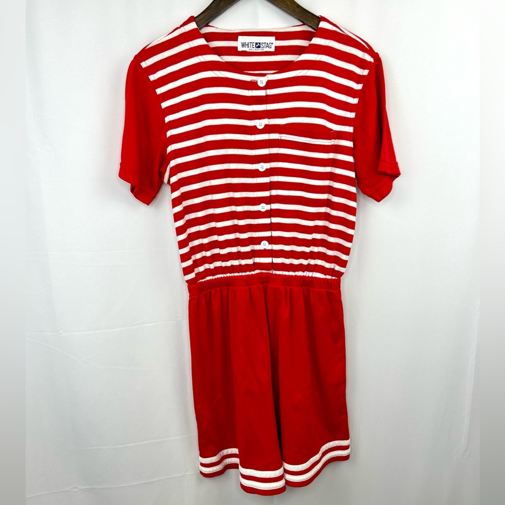 Vintage 70s nautical romper